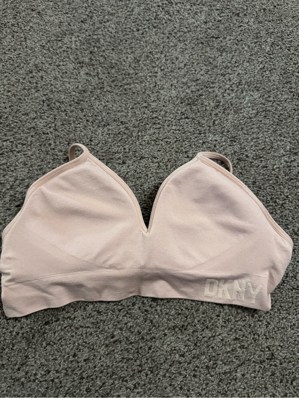 DKNY Blush Pink Seamless V-Plunge Bralette